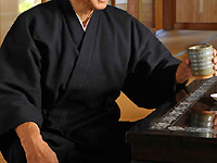 地厚刺子織作務衣(濃紺・黒)